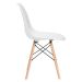 Mesa de jantar retangular Eames 80 x 120 cm + 6 cadeiras Eiffel DSW Mesa branco com cadeiras branco