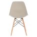 Mesa de jantar retangular Eames 80 x 120 cm + 6 cadeiras Eiffel DSW Mesa branco com cadeiras nude