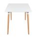 Mesa de jantar retangular Eames 80 x 120 cm + 6 cadeiras Eiffel DSW Mesa branco com cadeiras preto