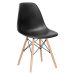 Mesa de jantar retangular Eames 80 x 120 cm + 6 cadeiras Eiffel DSW Mesa branco com cadeiras preto