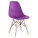 Mesa de jantar retangular Eames 80 x 120 cm + 6 cadeiras Eiffel DSW Mesa preto com cadeiras roxo