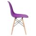 Mesa de jantar retangular Eames 80 x 120 cm + 6 cadeiras Eiffel DSW Mesa preto com cadeiras roxo