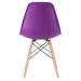 Mesa de jantar retangular Eames 80 x 120 cm + 6 cadeiras Eiffel DSW Mesa preto com cadeiras roxo