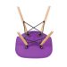 Mesa de jantar retangular Eames 80 x 120 cm + 6 cadeiras Eiffel DSW Mesa preto com cadeiras roxo