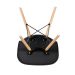 Mesa de jantar retangular Eames 80 x 120 cm preto + 4 cadeiras Eiffel DSW Preto
