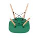 Mesa de jantar retangular Eames 80 x 120 cm preto + 4 cadeiras Eiffel DSW Verde escuro