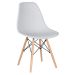 Mesa de jantar retangular Eames 80 x 140 cm + 4 cadeiras Eiffel DSW Mesa branco com cadeiras cinza claro