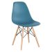 Mesa de jantar retangular Eames 80 x 140 cm + 4 cadeiras Eiffel DSW Mesa branco com cadeiras turquesa