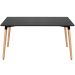 Mesa de jantar retangular Eames 80 x 140 cm preto + 4 cadeiras Eiffel DSW Amarelo
