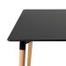 Mesa de jantar retangular Eames 80 x 140 cm preto + 4 cadeiras Eiffel DSW Amarelo