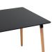 Mesa de jantar retangular Eames 80 x 140 cm preto + 4 cadeiras Eiffel DSW Amarelo