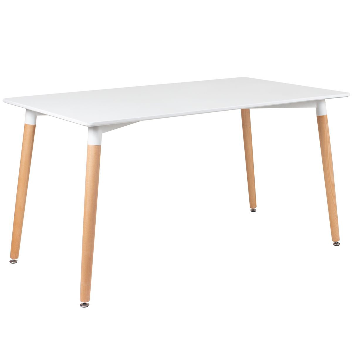 Mesa de jantar retangular Eames 80 x 140 cm preto + 4 cadeiras Eiffel DSW Roxo