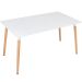 Mesa de jantar retangular Eames 80 x 140 cm preto + 4 cadeiras Eiffel DSW Roxo