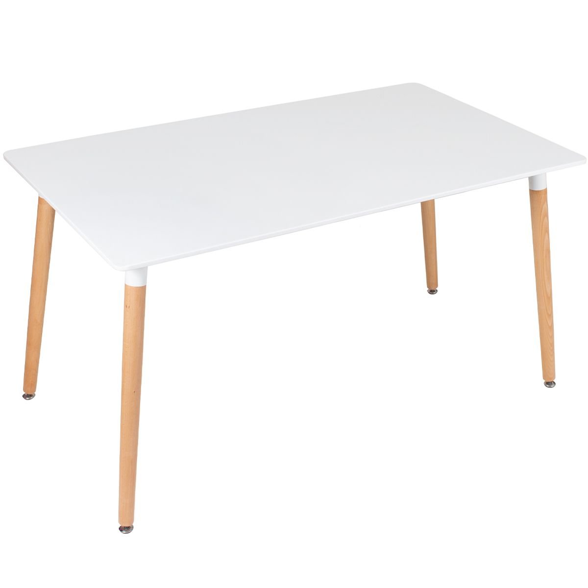Mesa de jantar retangular Eames 80 x 140 cm preto + 4 cadeiras Eiffel DSW Roxo