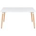 Mesa de jantar retangular Eames 80 x 140 cm preto + 4 cadeiras Eiffel DSW Roxo