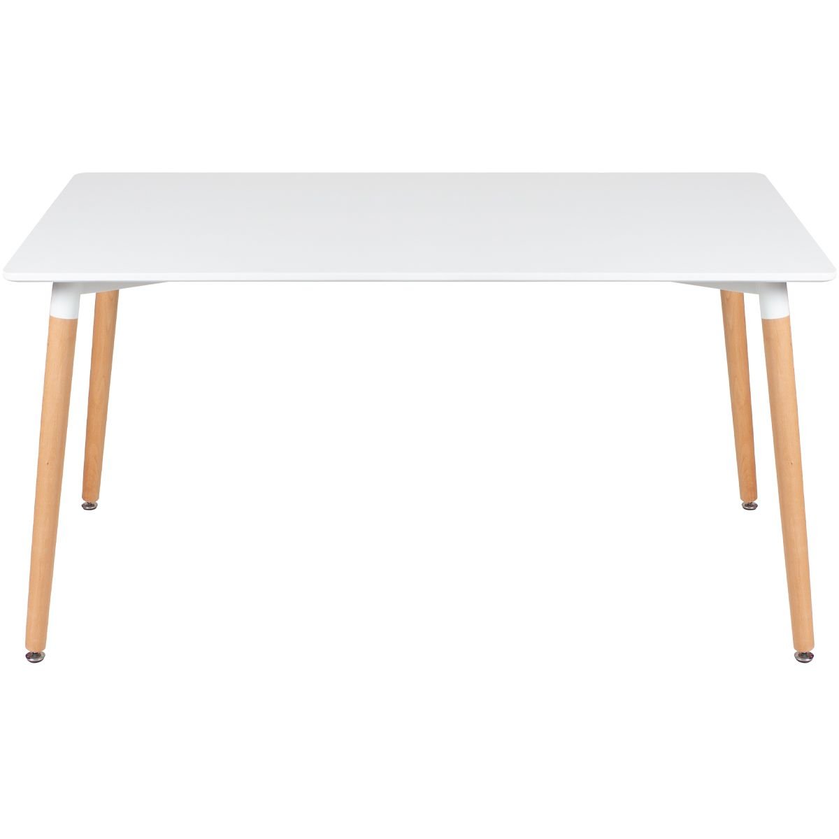 Mesa de jantar retangular Eames 80 x 140 cm preto + 4 cadeiras Eiffel DSW Roxo