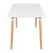 Mesa de jantar retangular Eames 80 x 140 cm preto + 4 cadeiras Eiffel DSW Roxo