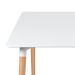 Mesa de jantar retangular Eames 80 x 140 cm preto + 4 cadeiras Eiffel DSW Roxo