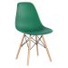 Mesa de jantar retangular Eames 80 x 140 cm preto + 6 cadeiras Eiffel DSW Verde escuro