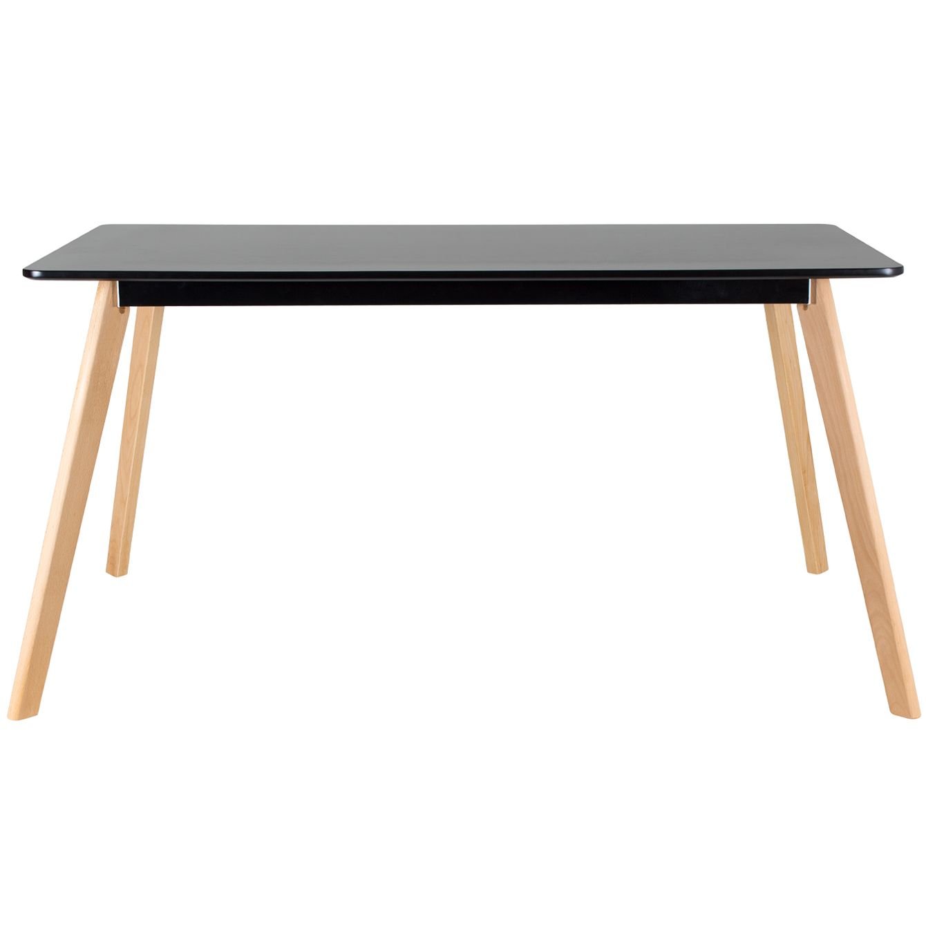 Mesa de jantar retangular Leda 80 x 140 cm Preto