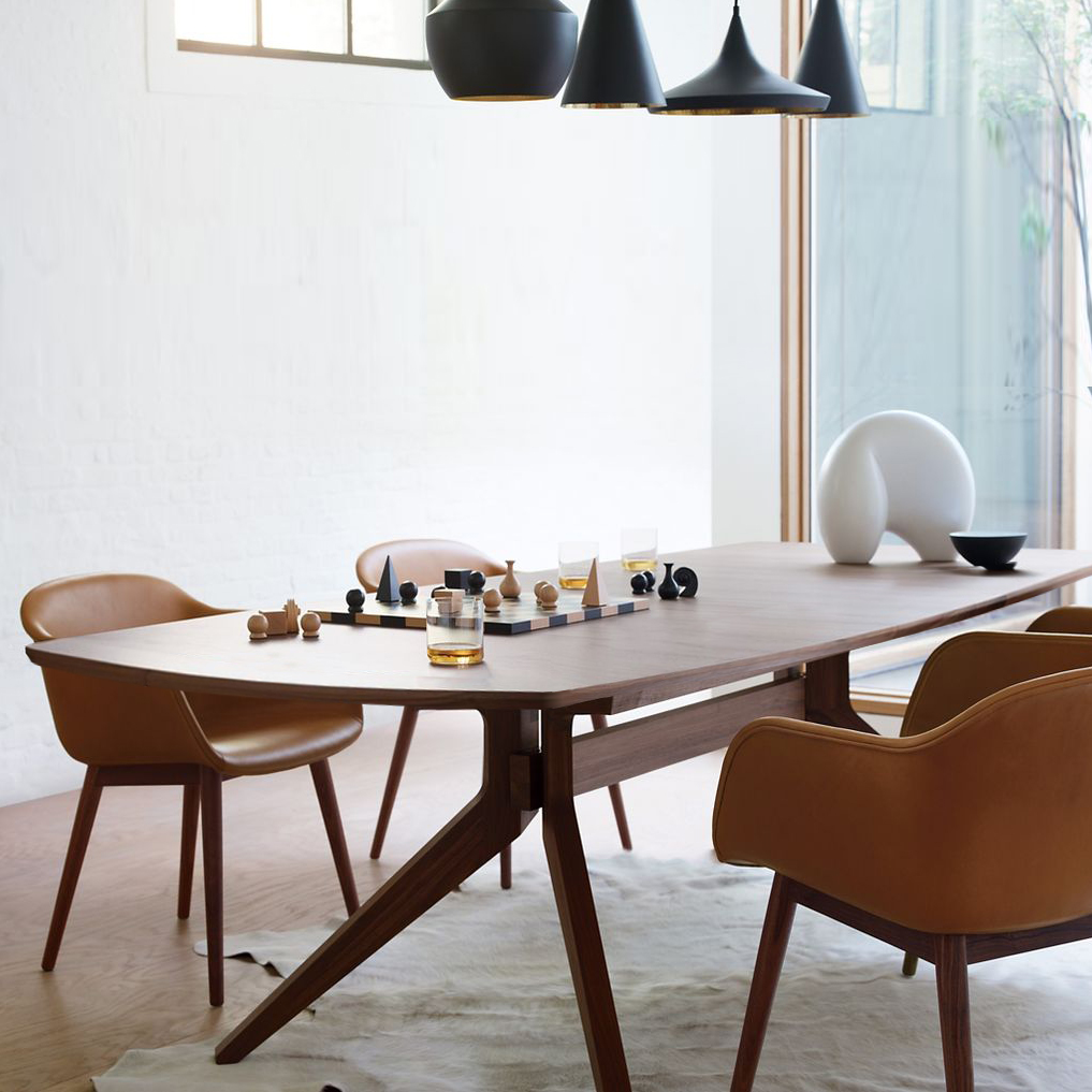 Mesa de jantar retangular Skye - Madeira natural - 180 x 90 cm