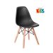 Mesa infantil + 4 cadeiras Eames Eiffel Junior Mesa branco com cadeiras preto