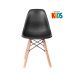 Mesa infantil + 4 cadeiras Eames Eiffel Junior Mesa branco com cadeiras preto