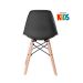 Mesa infantil + 4 cadeiras Eames Eiffel Junior Mesa branco com cadeiras preto