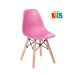 Mesa infantil + 4 cadeiras Eames Eiffel Junior Mesa branco com cadeiras rosa