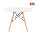 Mesa infantil + 4 cadeiras Eames Eiffel Junior Mesa branco com cadeiras rosa