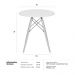 Mesa jantar cozinha Eames Eiffel com tampo laminado 70 cm Branco