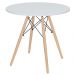 Mesa jantar cozinha Eames Eiffel com tampo laminado 80 cm Branco