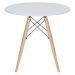 Mesa jantar cozinha Eames Eiffel com tampo laminado 80 cm Branco