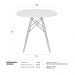 Mesa jantar cozinha Eames Eiffel com tampo laminado 80 cm Branco