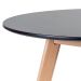 Mesa jantar cozinha redonda 100 cm + 4 cadeiras estofadas Leda Mesa preto com cadeiras preto