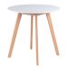 Mesa jantar cozinha redonda 70 cm + 4 cadeiras estofadas Leda Mesa branco com cadeiras vermelho