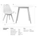 Mesa jantar cozinha redonda branco 100 cm + 3 cadeiras estofadas Leda Cinza claro