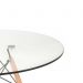 Mesa jantar cozinha redonda com tampo de vidro Eames 80 cm + 4 cadeiras Eiffel Botonê Amarelo
