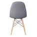 Mesa jantar cozinha redonda com tampo de vidro Eames 80 cm + 4 cadeiras Eiffel Botonê Cinza Escuro