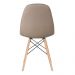 Mesa jantar cozinha redonda com tampo de vidro Eames 80 cm + 4 cadeiras Eiffel Botonê Nude