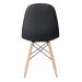 Mesa jantar cozinha redonda com tampo de vidro Eames 80 cm + 4 cadeiras Eiffel Botonê Preto