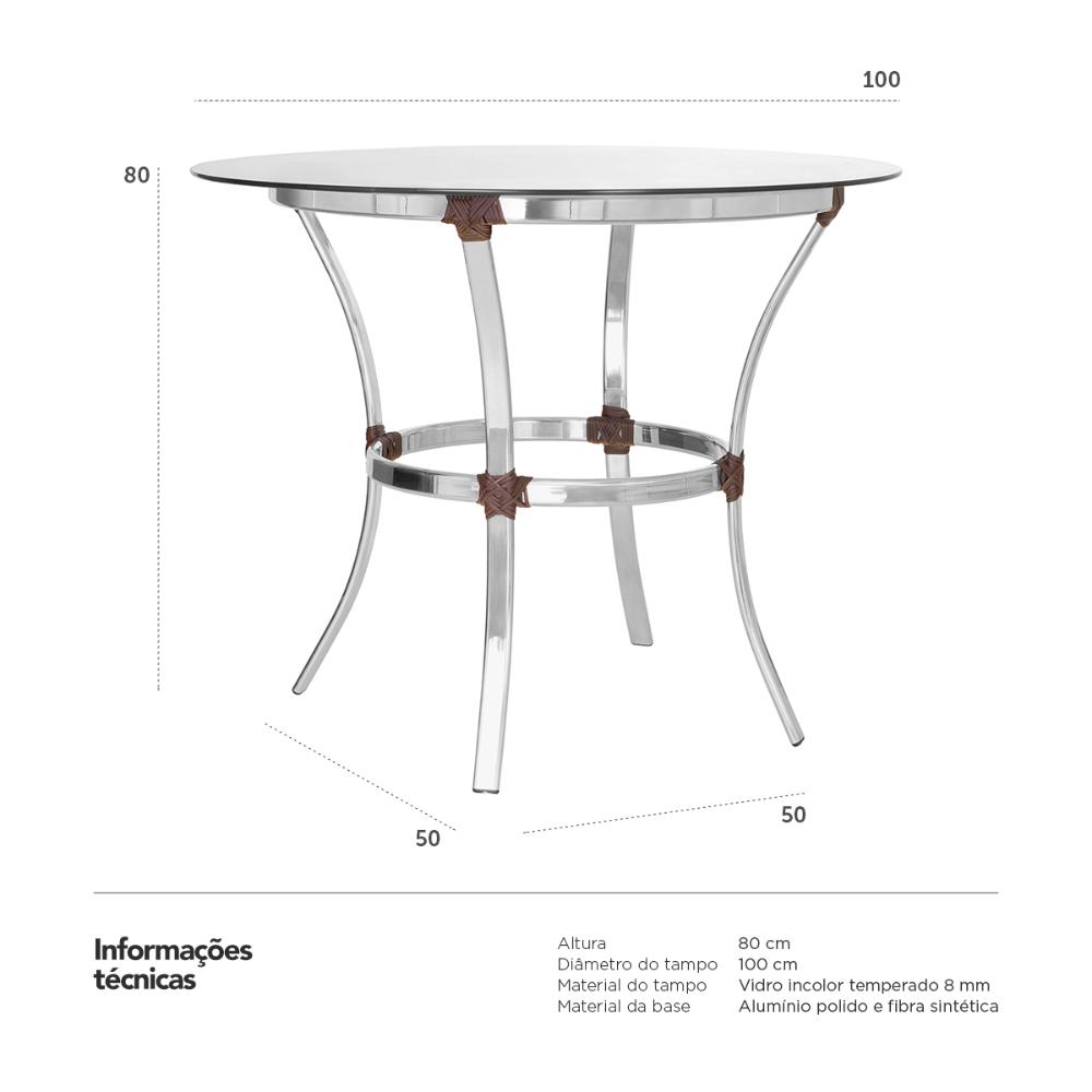 Mesa para jardim varanda piscina Salinas