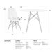 Mesa redonda Eames 100 cm + 4 cadeiras estofadas Eiffel Botonê Mesa preto com cadeiras branco