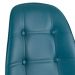Mesa redonda Eames 100 cm + 4 cadeiras estofadas Eiffel Botonê Mesa preto com cadeiras turquesa