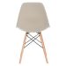 Mesa redonda Eames 100 cm + 6 cadeiras Eiffel DSW Mesa branco com cadeiras nude