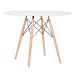 Mesa redonda Eames 100 cm + 6 cadeiras Eiffel DSW Mesa branco com cadeiras roxo