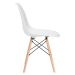 Mesa redonda Eames 100 cm + 6 cadeiras Eiffel DSW Mesa preto com cadeiras branco