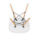 Mesa redonda Eames 100 cm + 6 cadeiras Eiffel DSW Mesa preto com cadeiras branco