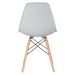 Mesa redonda Eames 100 cm + 6 cadeiras Eiffel DSW Mesa preto com cadeiras cinza claro