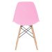Mesa redonda Eames 100 cm + 6 cadeiras Eiffel DSW Mesa preto com cadeiras rosa claro